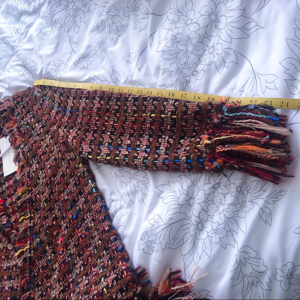 NWT Zara Rainbow Tweed Sweater Jacket with Fringe sz XS - Picture 6 of 10